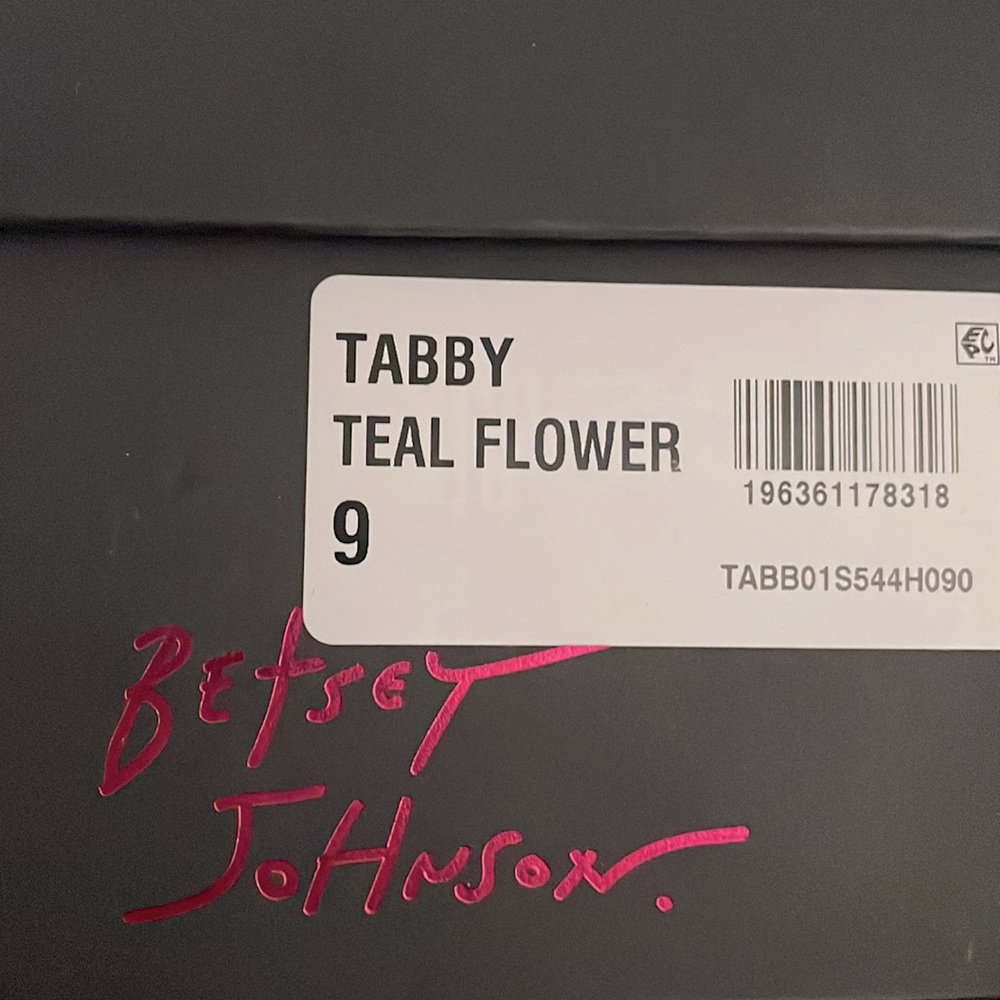 Betsey Johnson Tabby Jelly Sandals Teal Flower - Picture 6 of 6